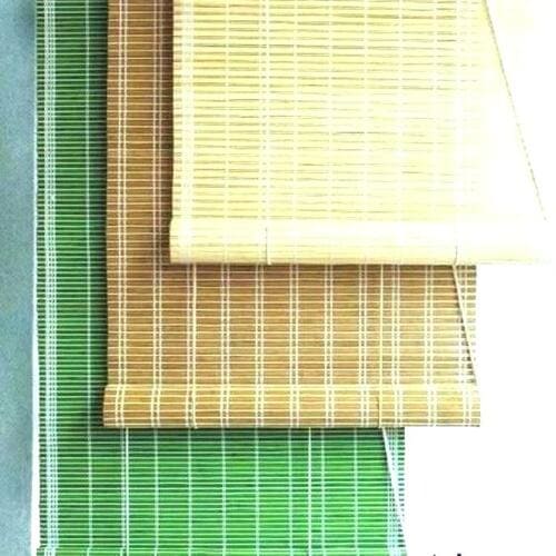 Cortinas de bambu de colores