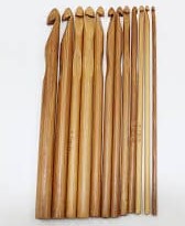 agujas de tejer de bambu
