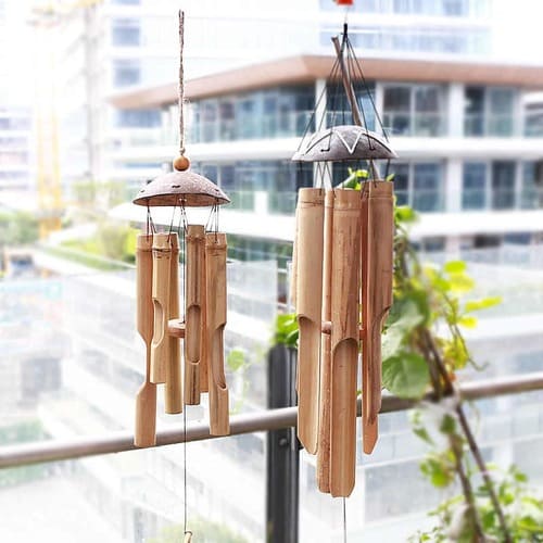 Campanas de viento de bambú para exteriores